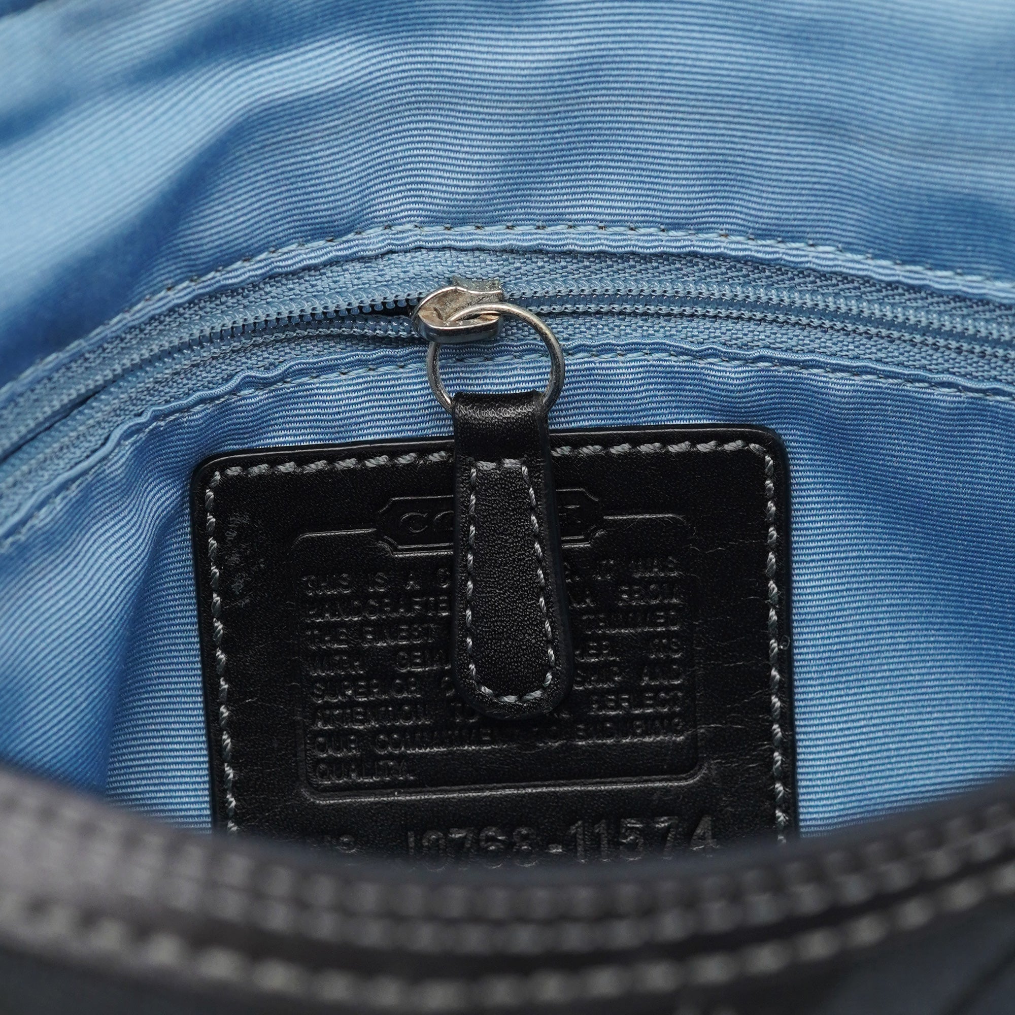 11574 Black Turnlock Shoulder Bag
