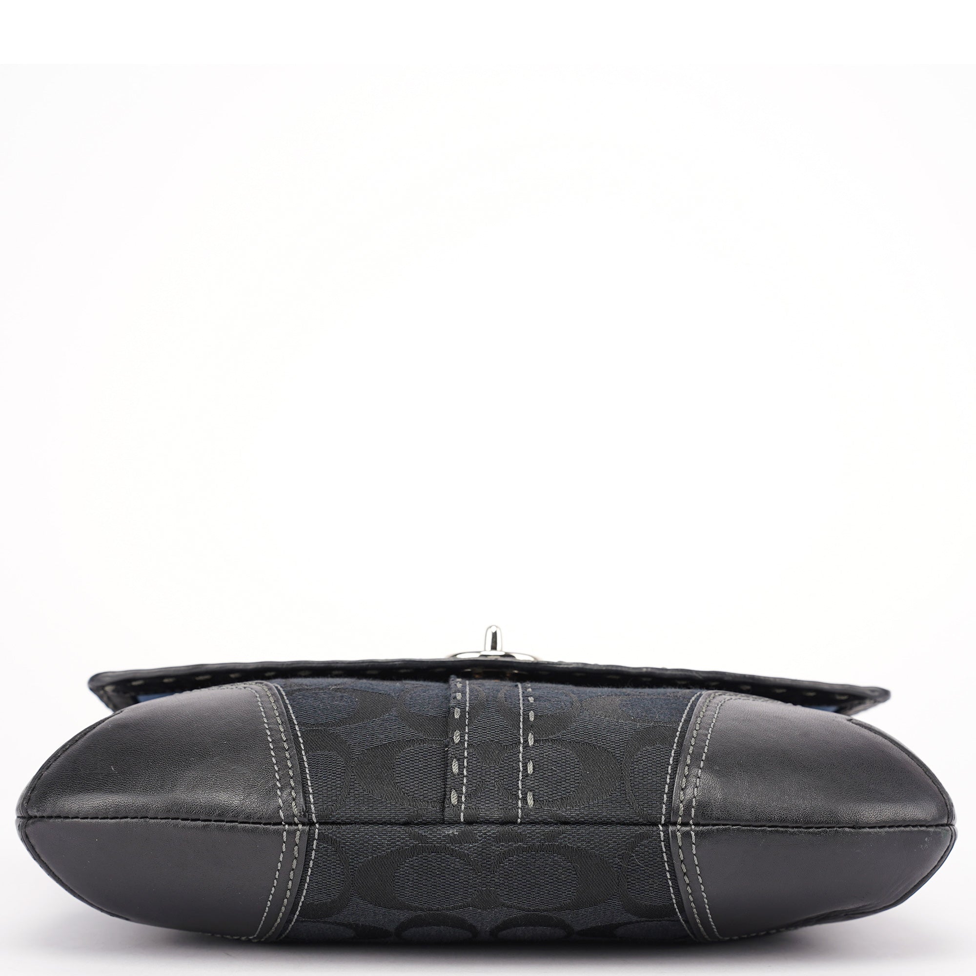 11574 Black Turnlock Shoulder Bag