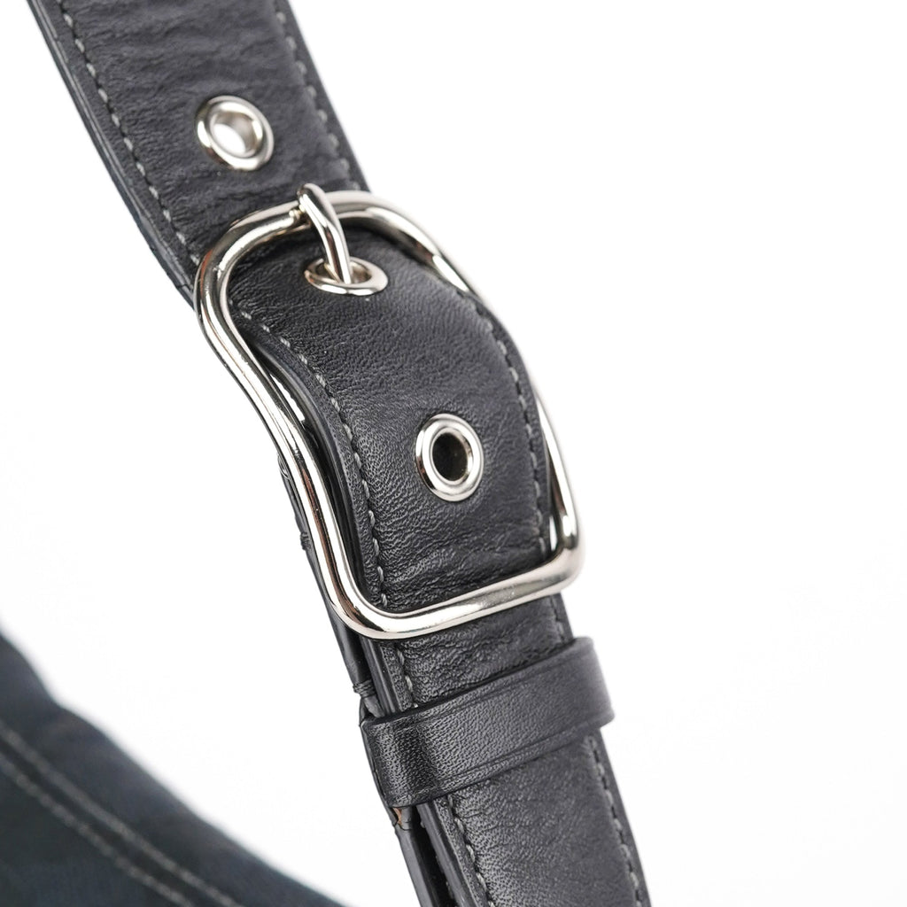 11574 Black Turnlock Shoulder Bag