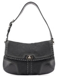 11574 Black Turnlock Shoulder Bag