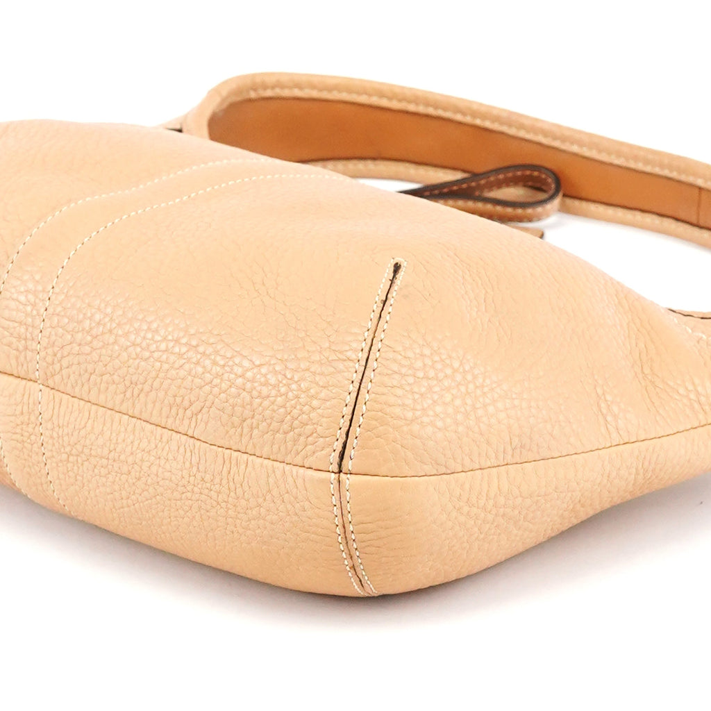 11611 Tan Leather Hobo Shoulder Bag