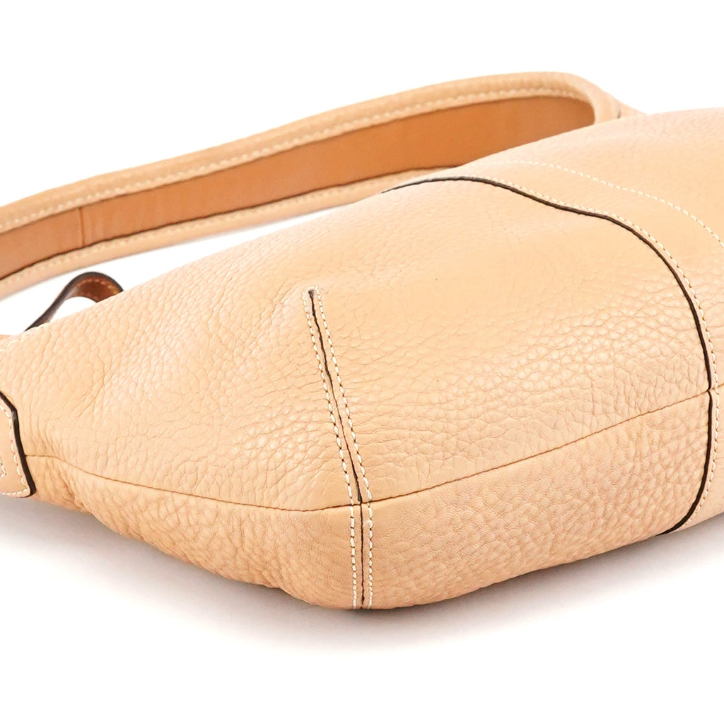 11611 Tan Leather Hobo Shoulder Bag