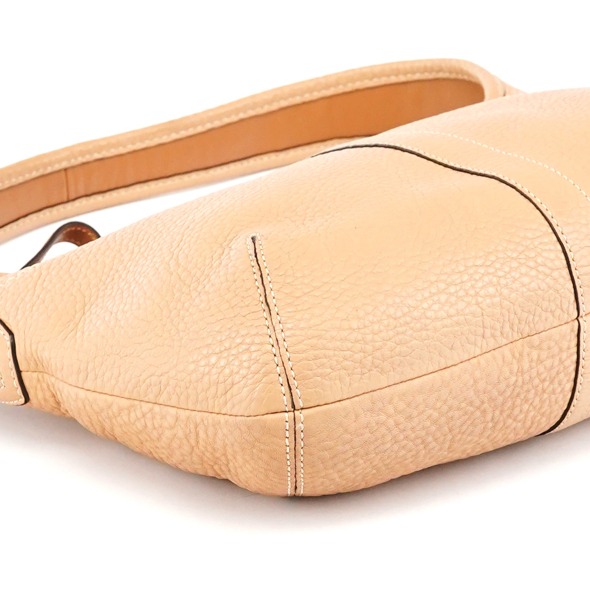 11611 Tan Leather Hobo Shoulder Bag