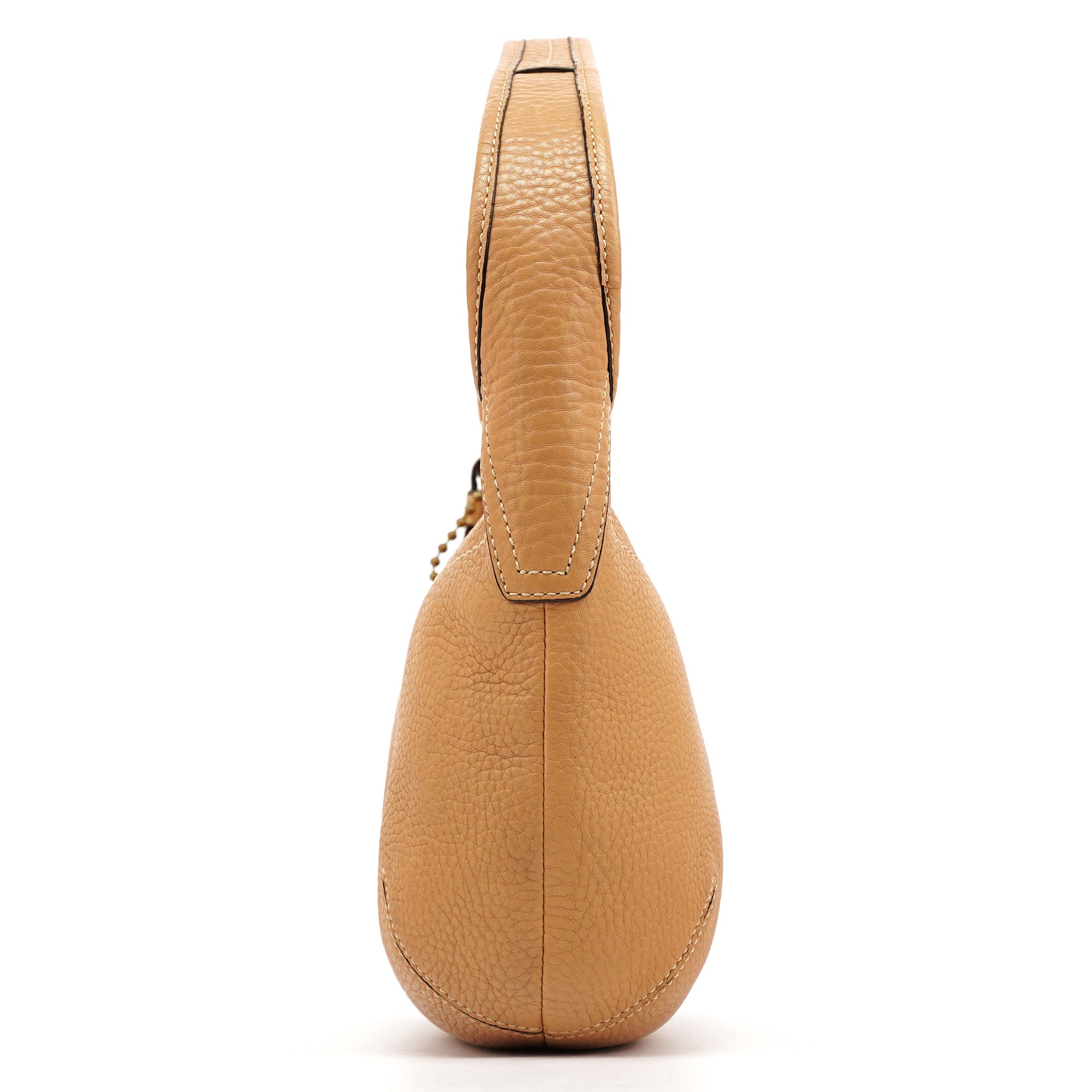 11611 Tan Leather Hobo Shoulder Bag