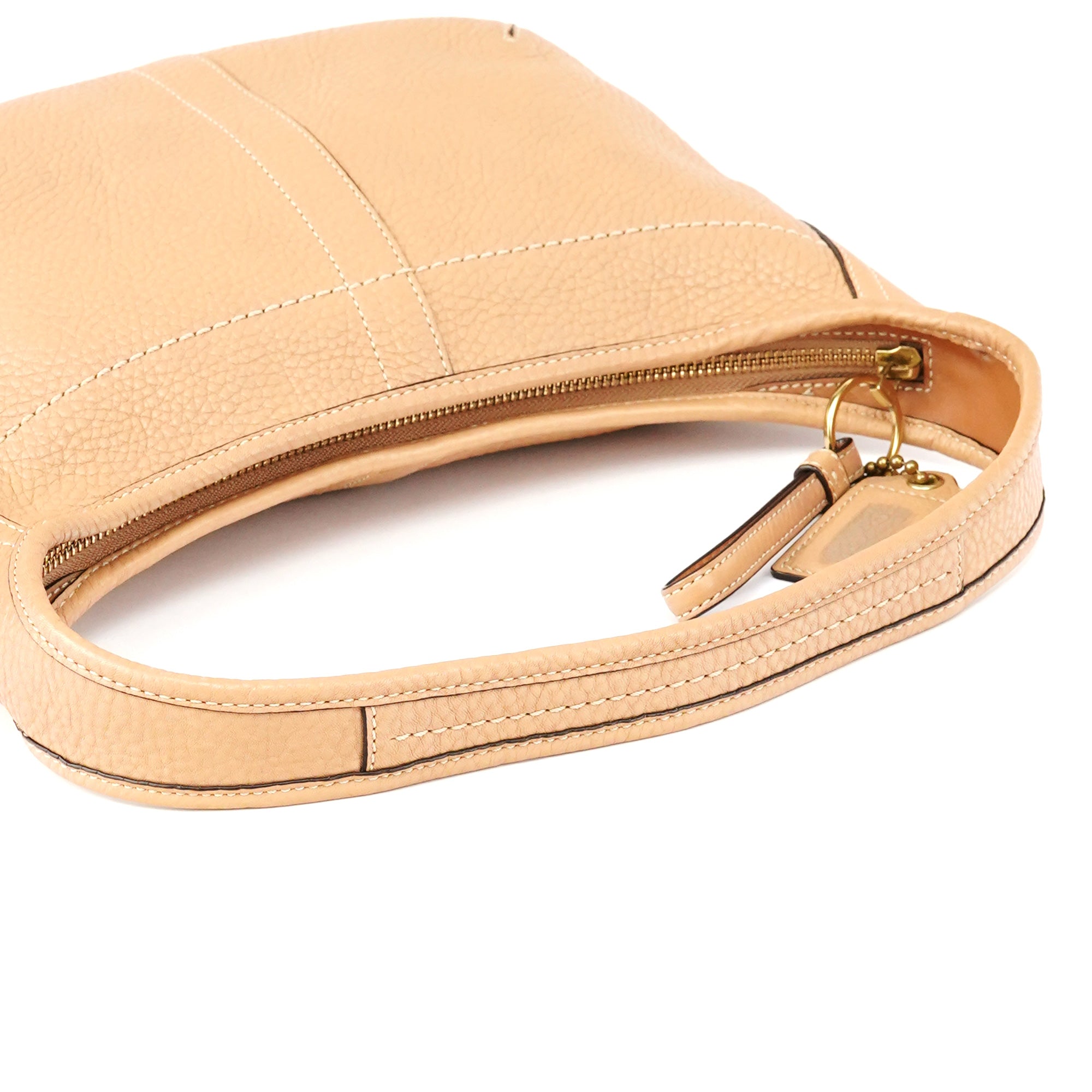 11611 Tan Leather Hobo Shoulder Bag