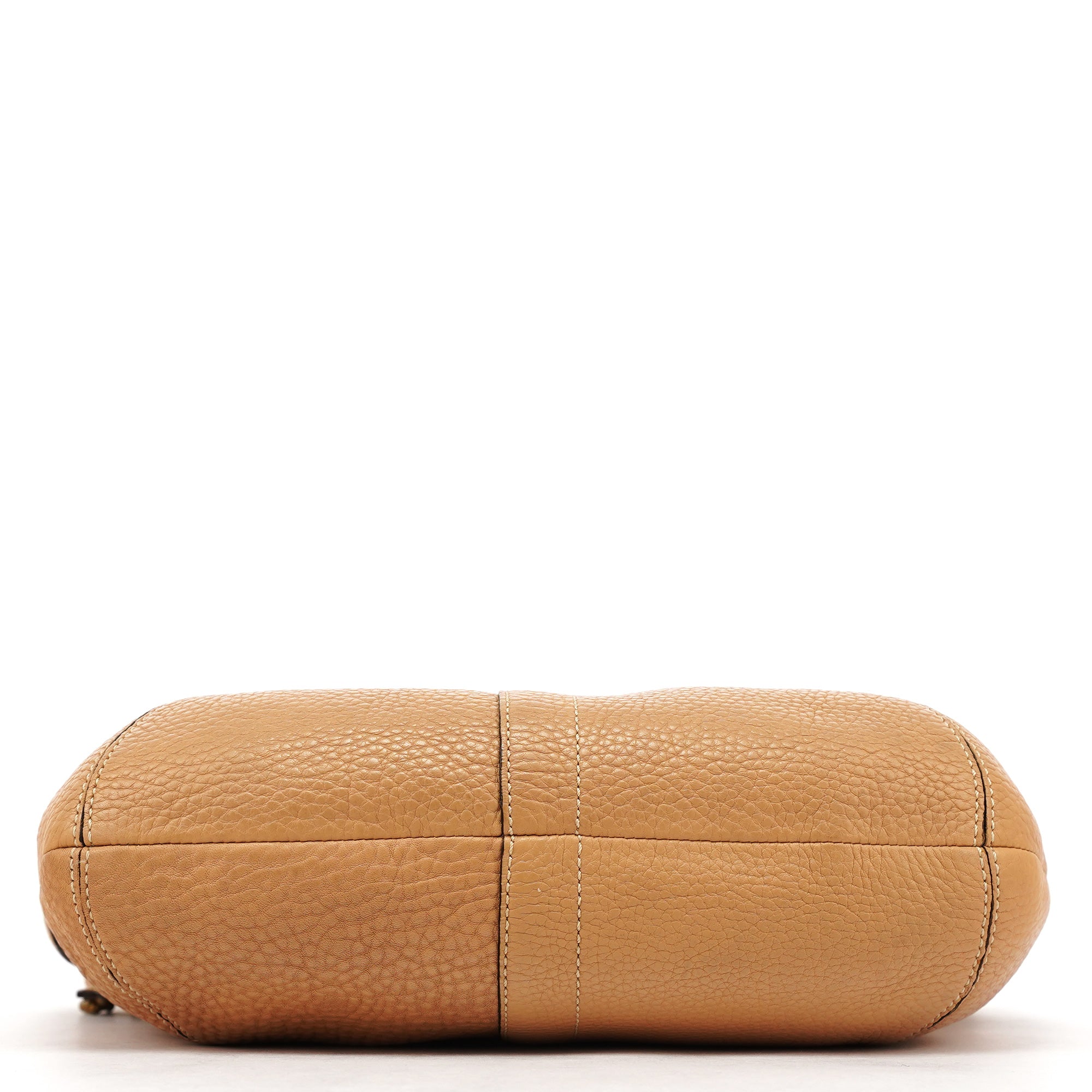 11611 Tan Leather Hobo Shoulder Bag