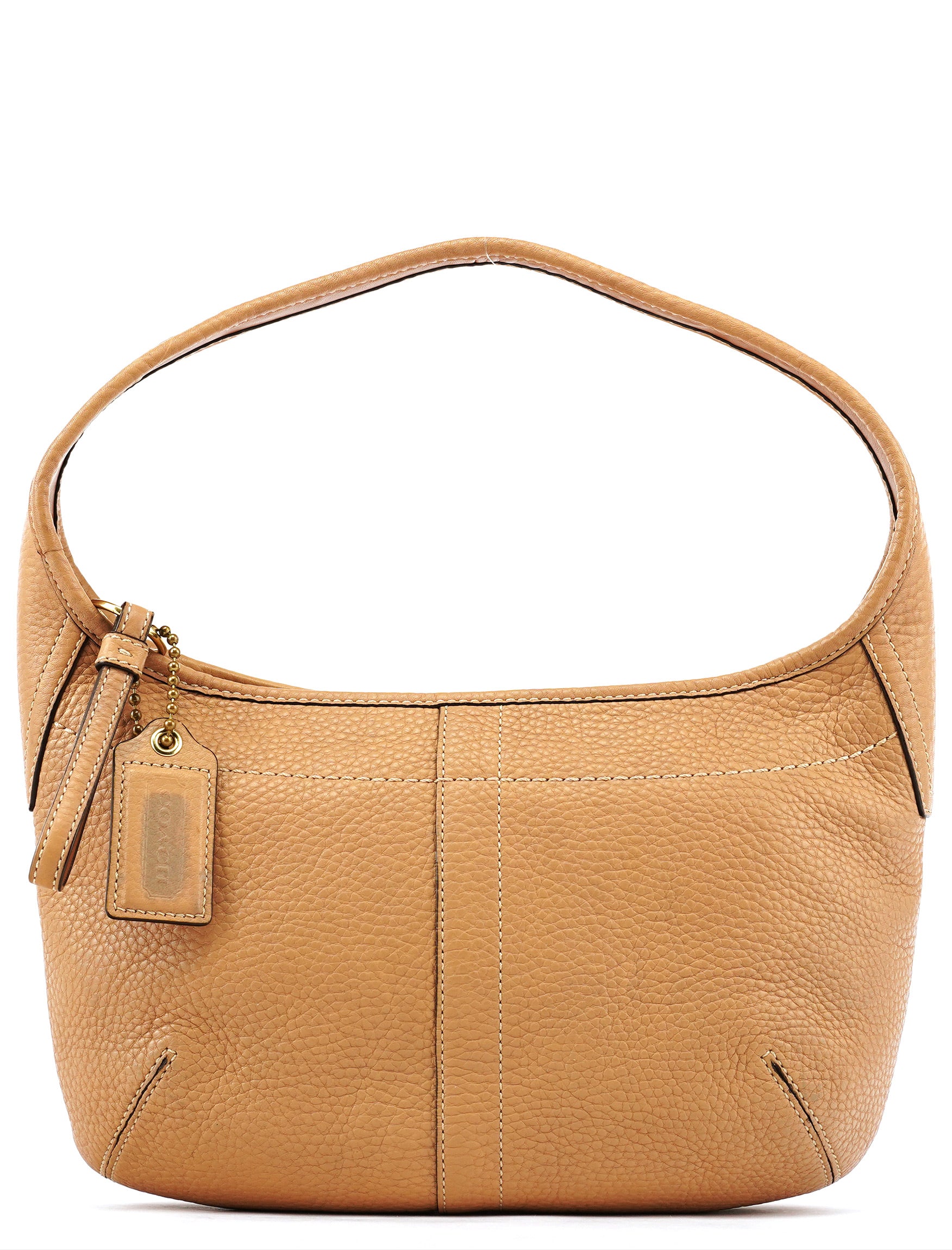 11611 Tan Leather Hobo Shoulder Bag