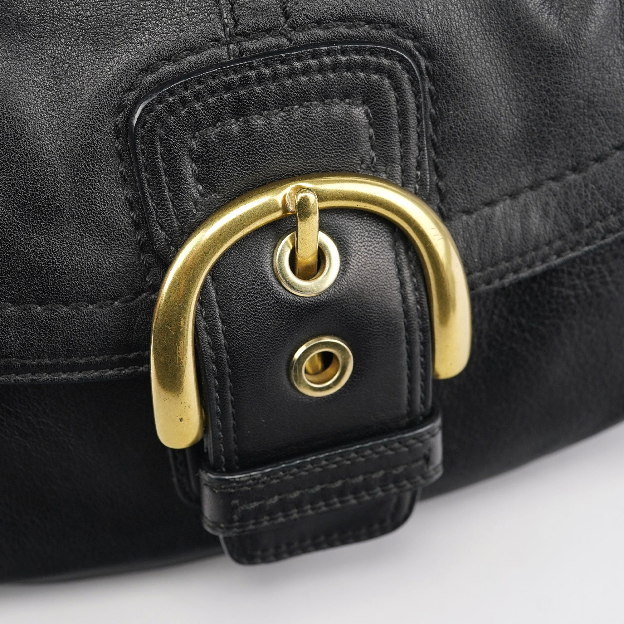 11840 Black Leather Soho Shoulder Bag