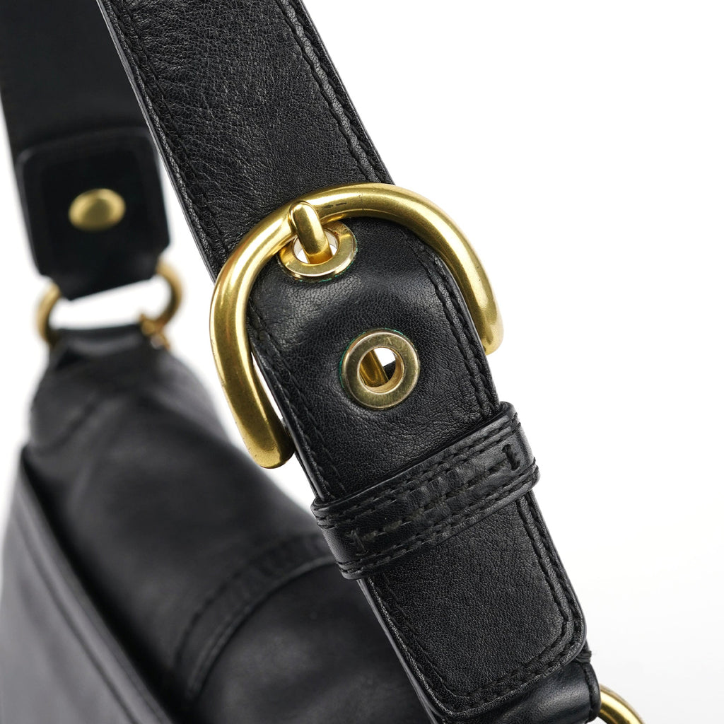 11840 Black Leather Soho Shoulder Bag