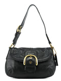 11840 Black Leather Soho Shoulder Bag