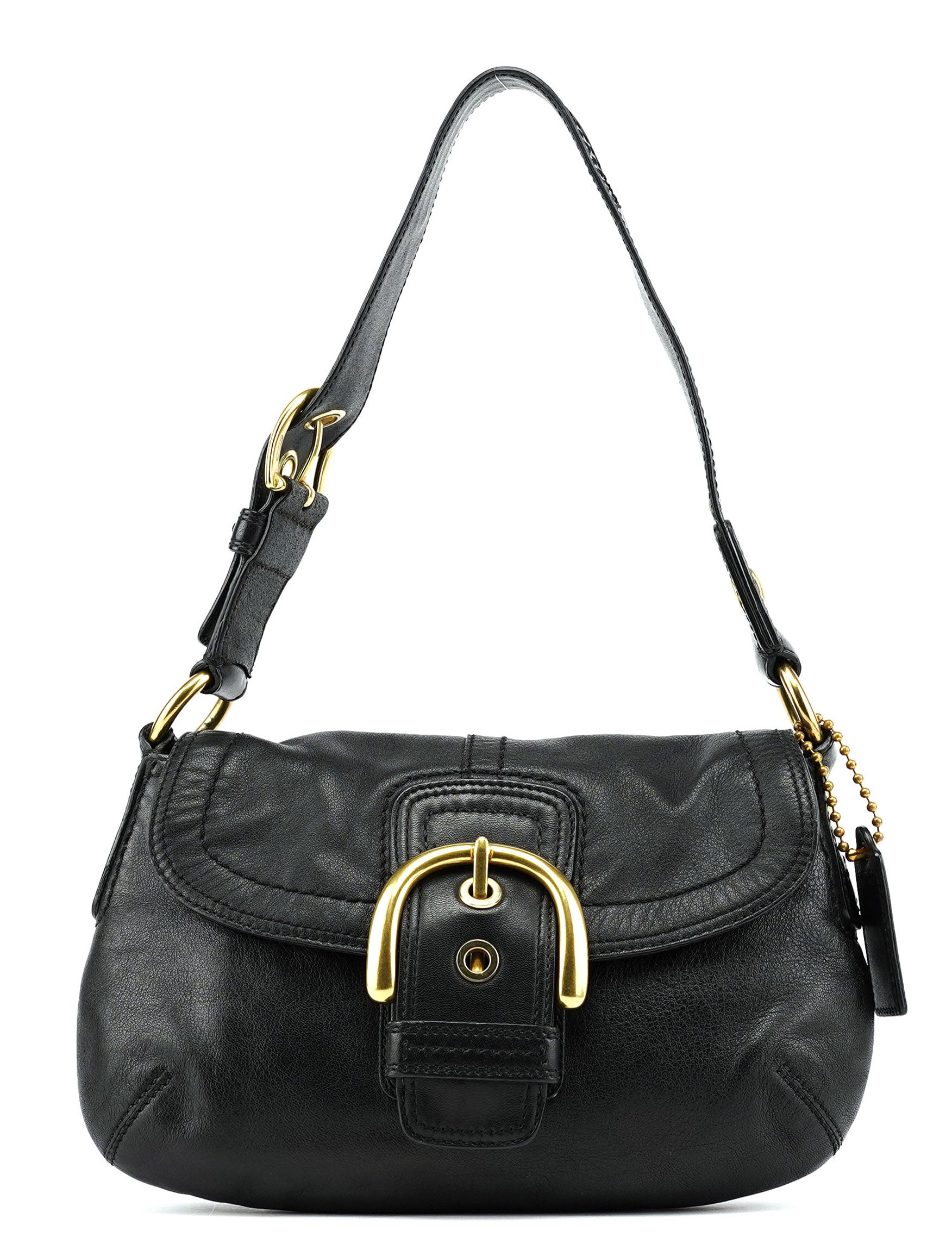 11840 Black Leather Soho Shoulder Bag