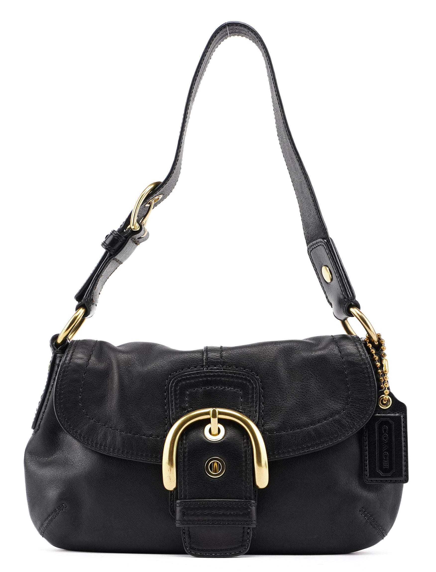 11840 Black Leather Soho Shoulder Bag