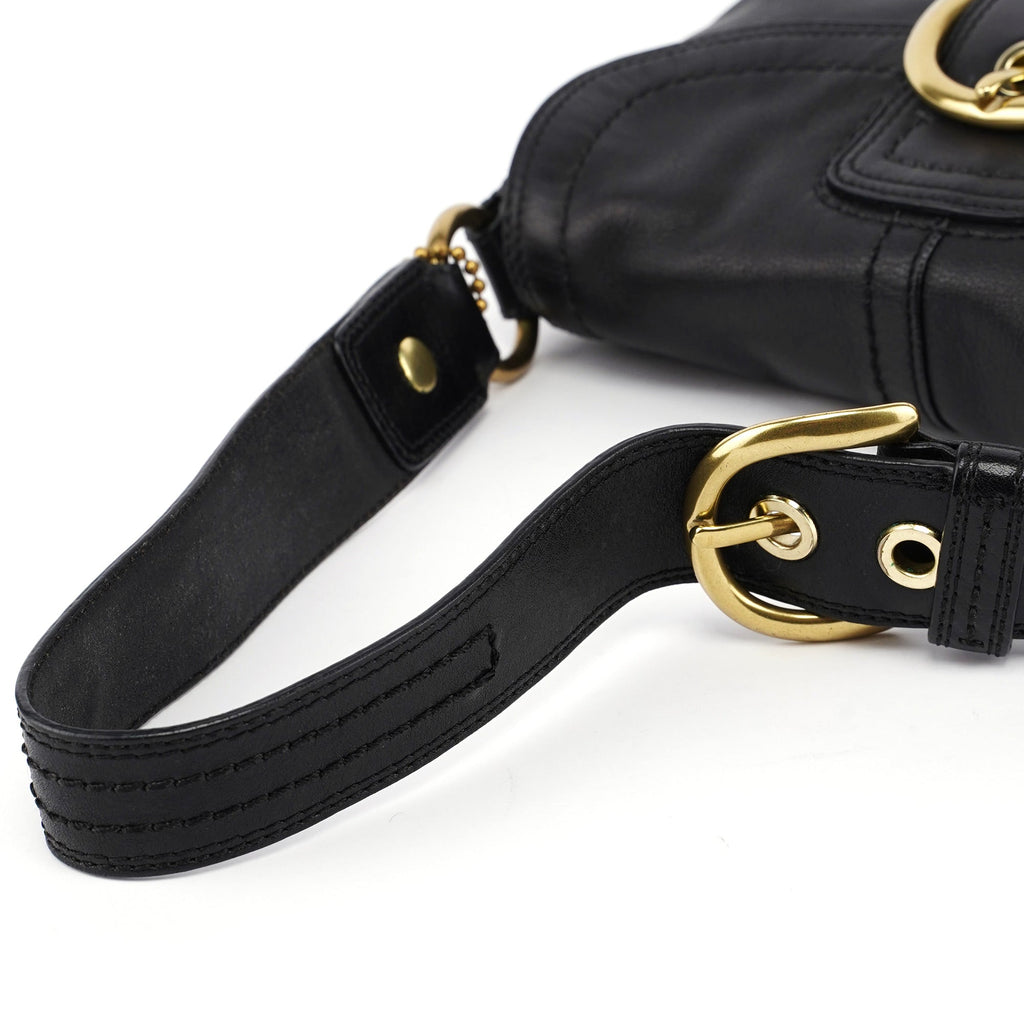 11840 Black Leather Soho Shoulder Bag