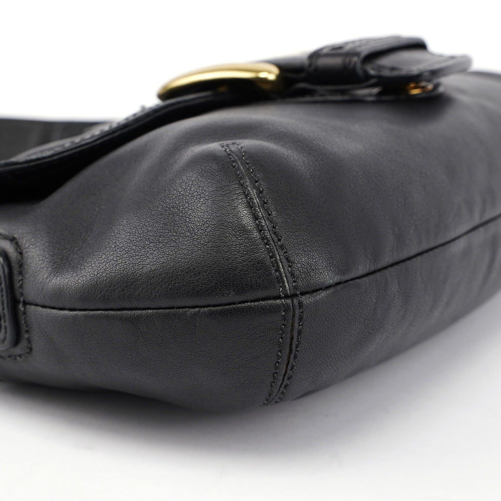 11840 Black Leather Soho Shoulder Bag