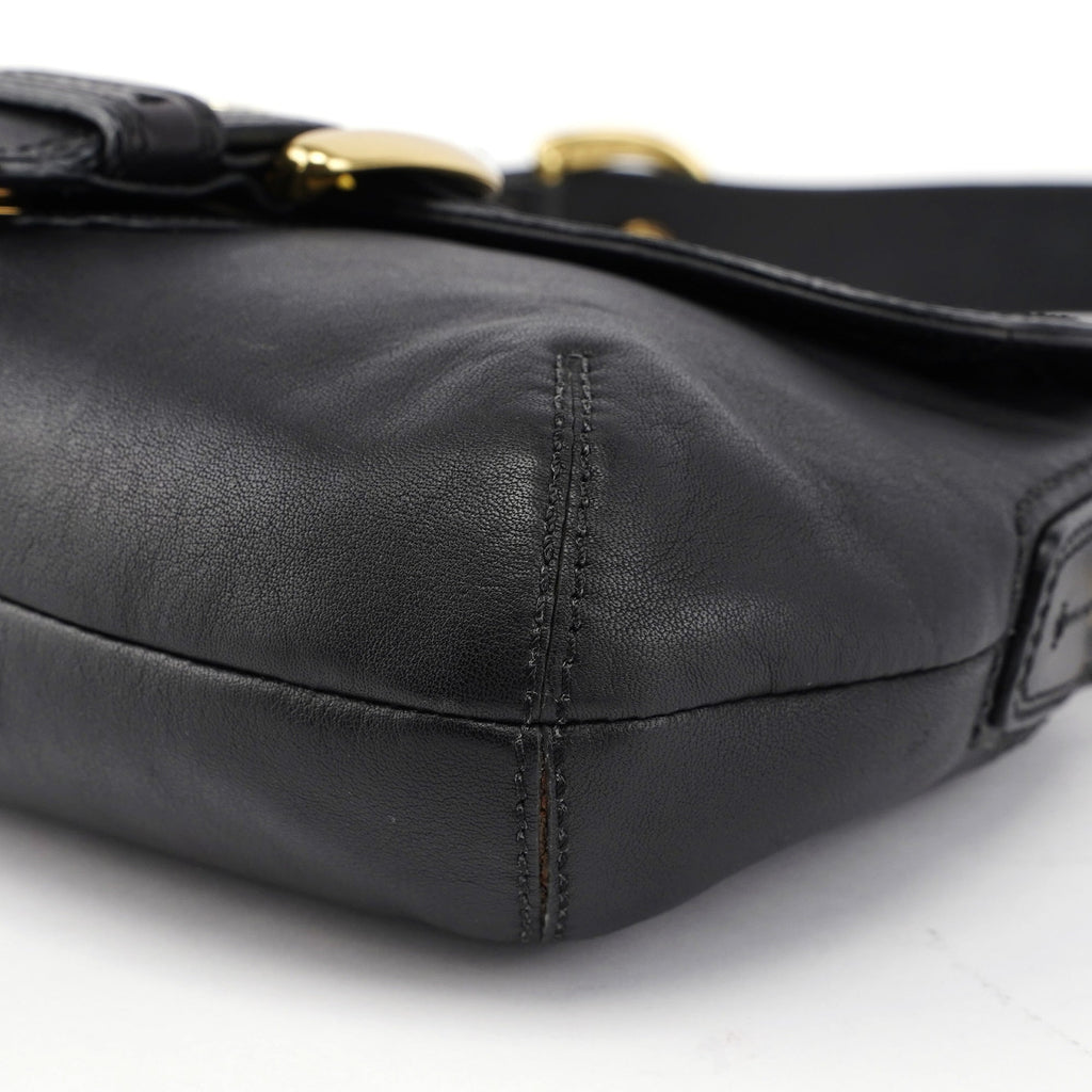 11840 Black Leather Soho Shoulder Bag