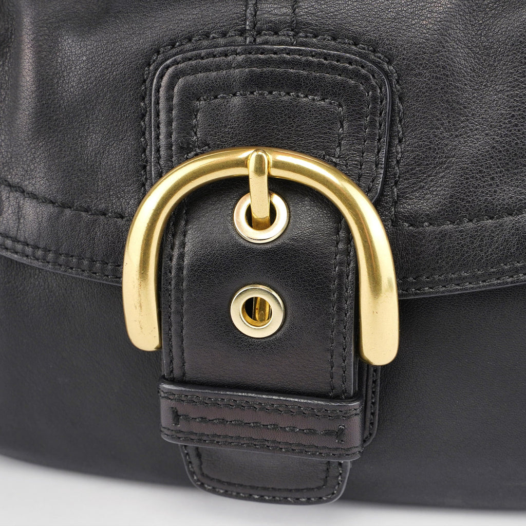 11840 Black Leather Soho Shoulder Bag