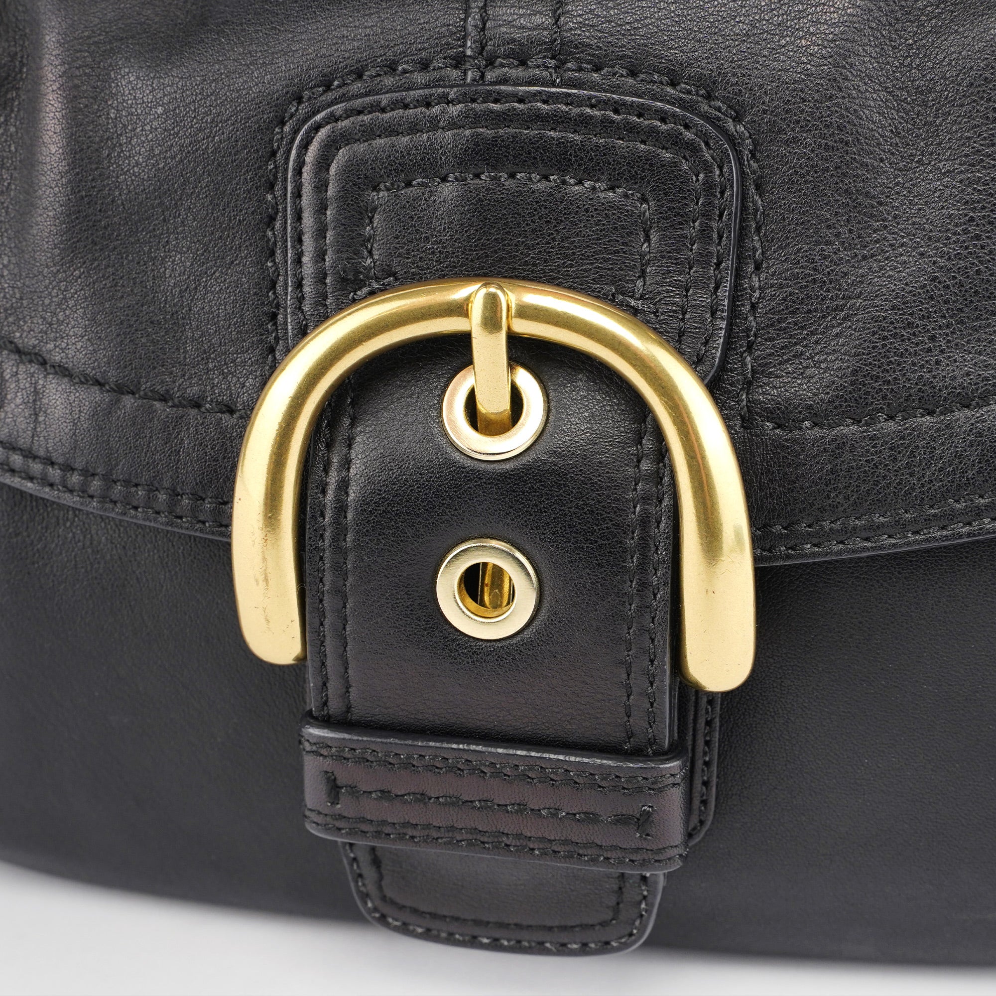11840 Black Leather Soho Shoulder Bag