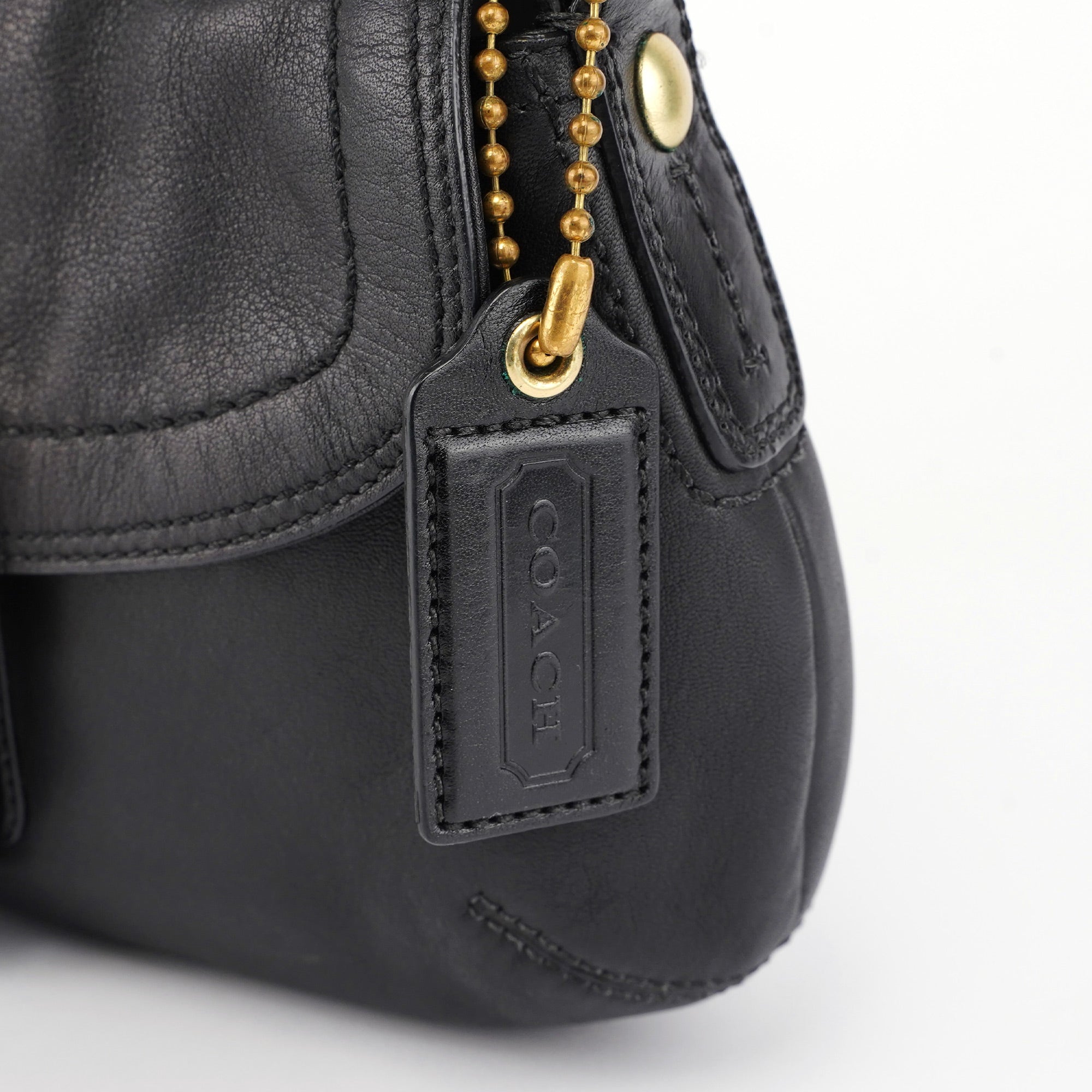 11840 Black Leather Soho Shoulder Bag