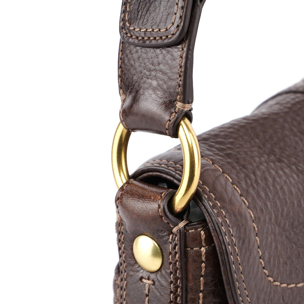 11840 Brown Leather Soho Shoulder Bag