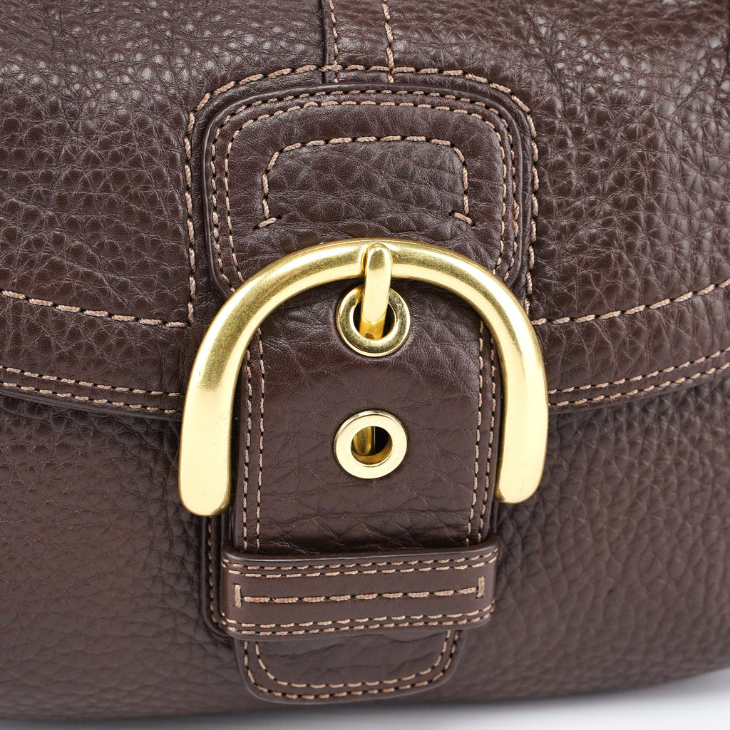 11840 Brown Leather Soho Shoulder Bag