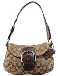 11860 Beige Brown Signature C Soho Shoulder Bag
