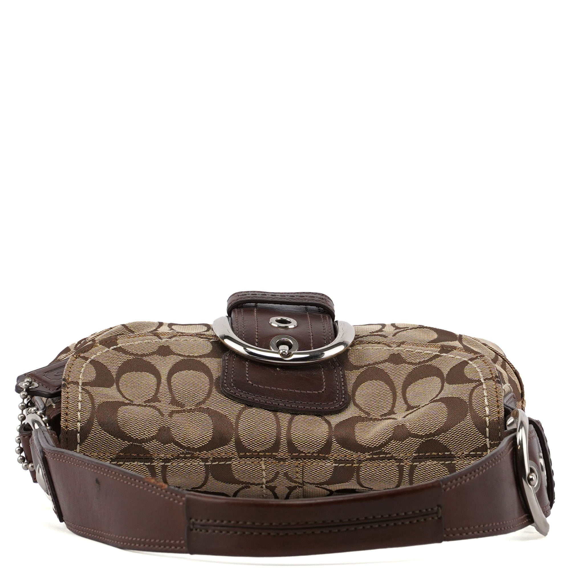 11860 Beige Brown Signature C Soho Shoulder Bag