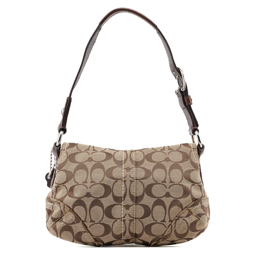 11860 Beige Brown Signature C Soho Shoulder Bag