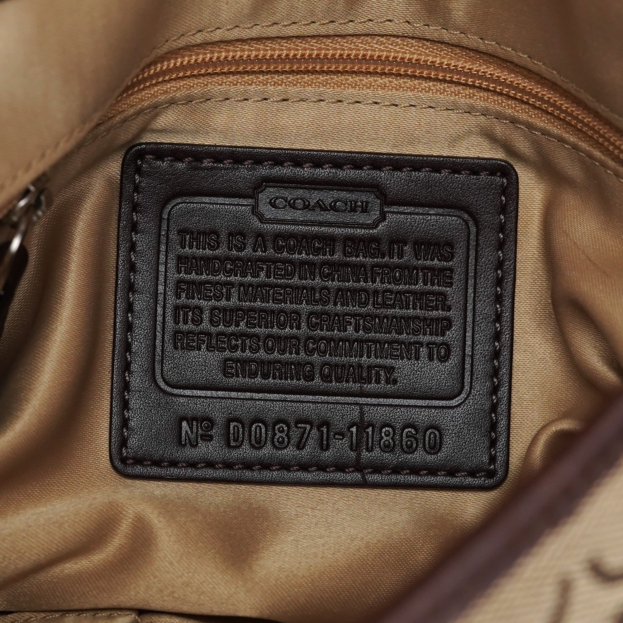11860 Beige Brown Signature C Soho Shoulder Bag