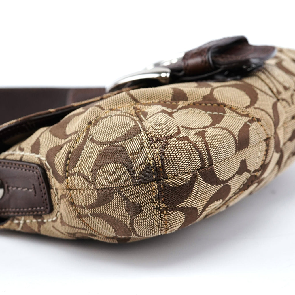 11860 Beige Brown Signature C Soho Shoulder Bag