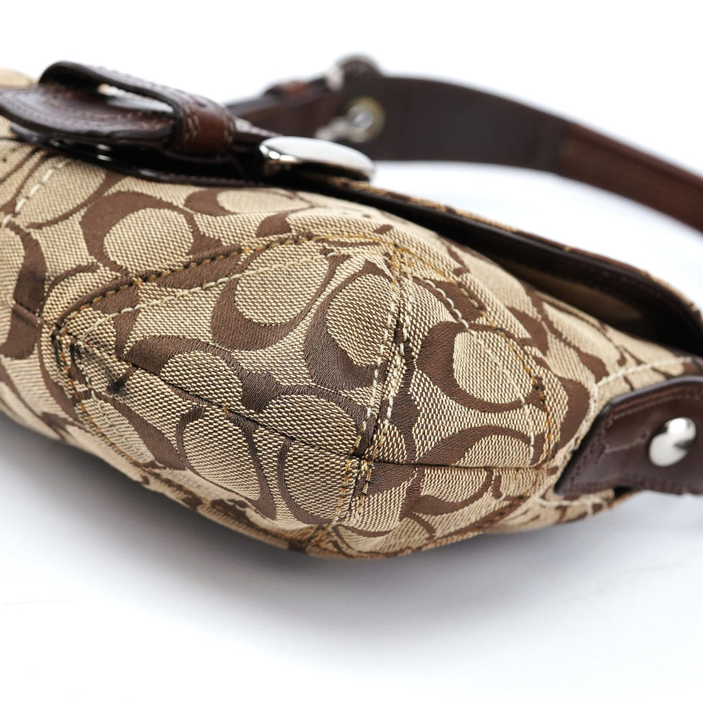 11860 Beige Brown Signature C Soho Shoulder Bag