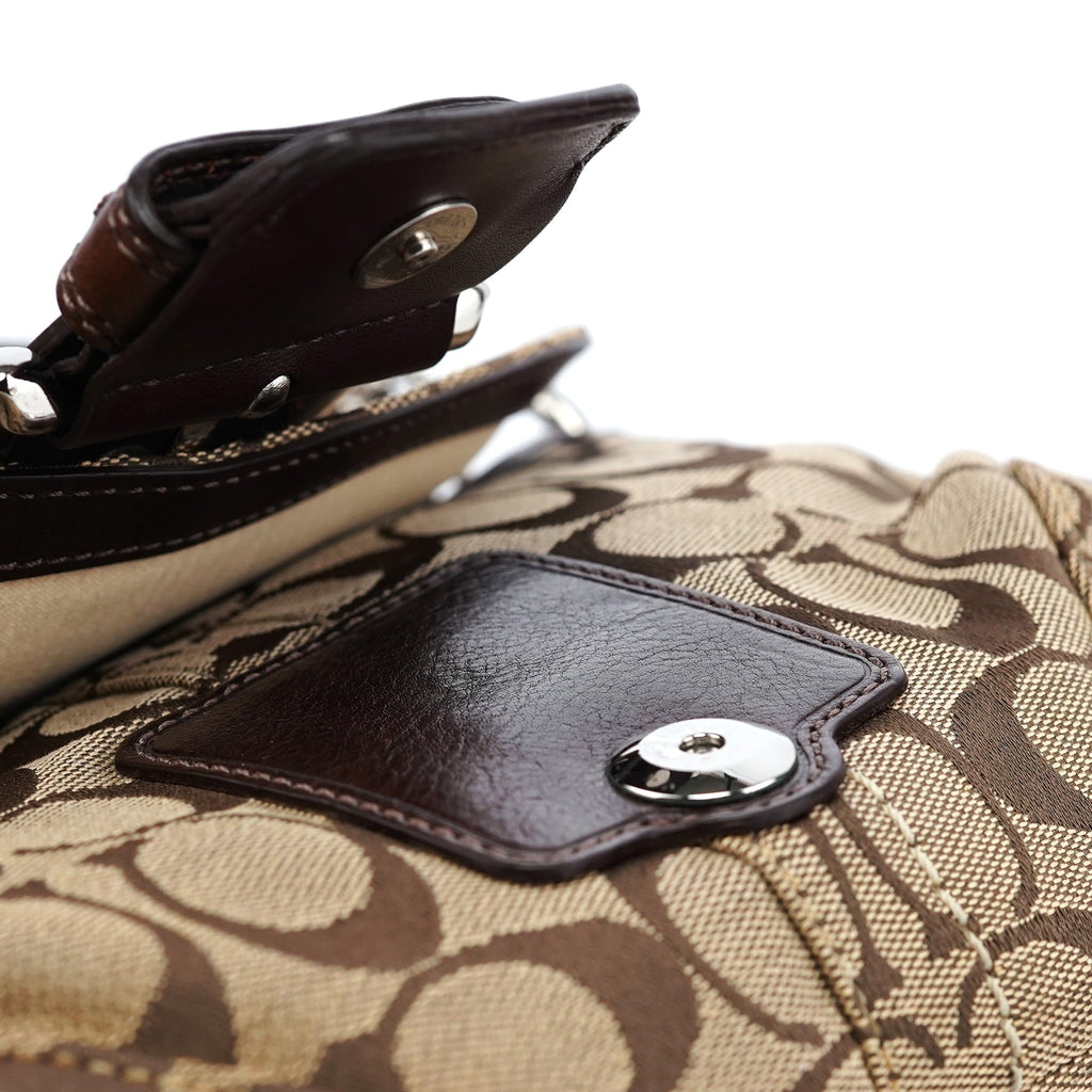 11860 Beige Brown Signature C Soho Shoulder Bag
