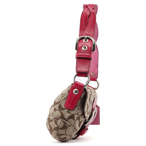 11860 Beige Pink Signature C Soho Shoulder Bag