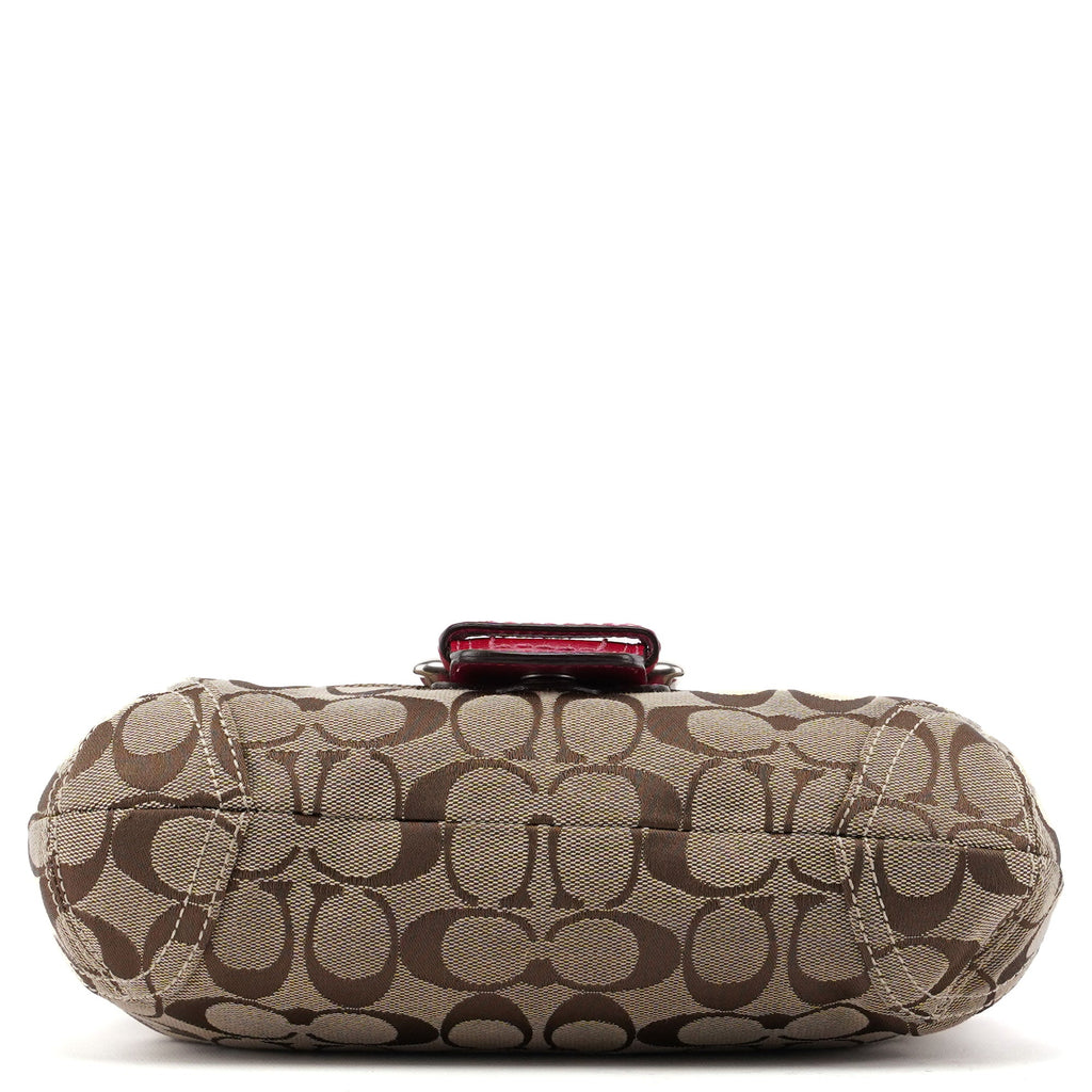 11860 Beige Pink Signature C Soho Shoulder Bag