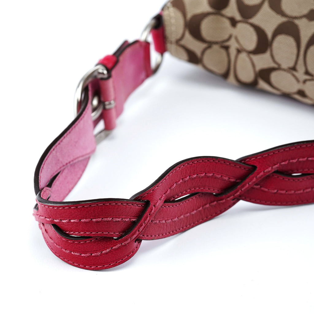 11860 Beige Pink Signature C Soho Shoulder Bag