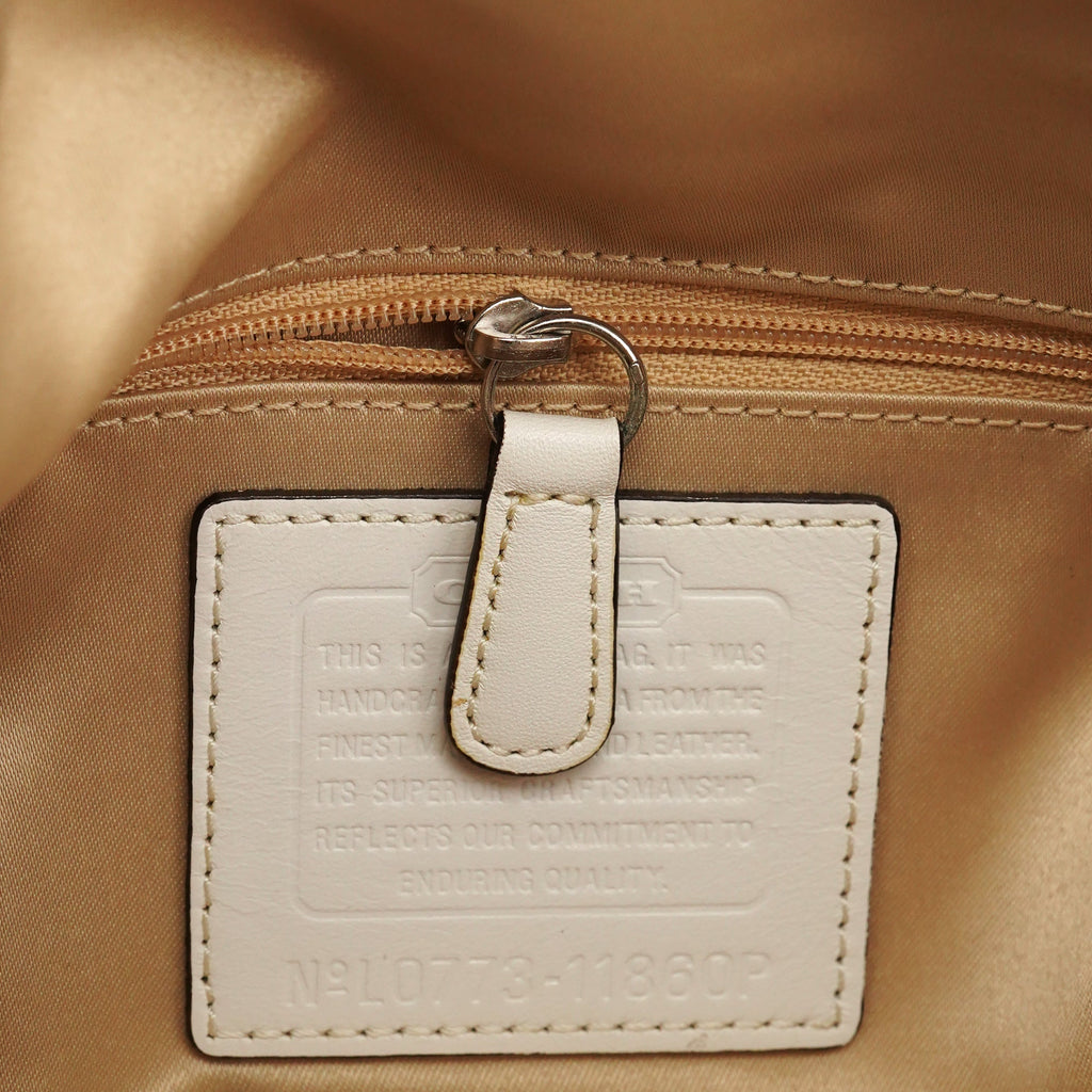 11860 Beige White Soho Shoulder Bag