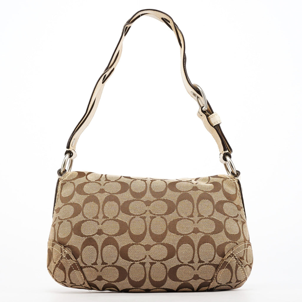 11860 Beige White Soho Shoulder Bag