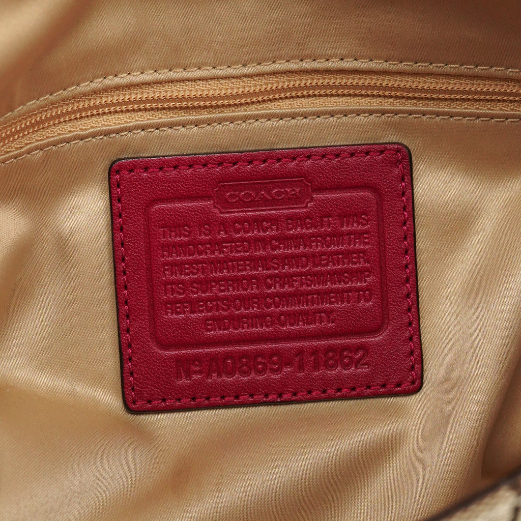 11862 Beige Pink Signature Soho Shoulder Bag