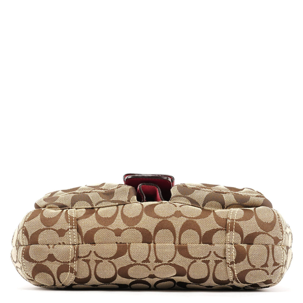 11862 Beige Pink Signature Soho Shoulder Bag