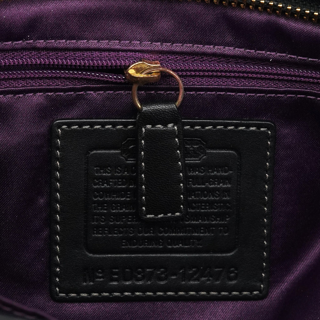 12476 Black Leather Tote Bag