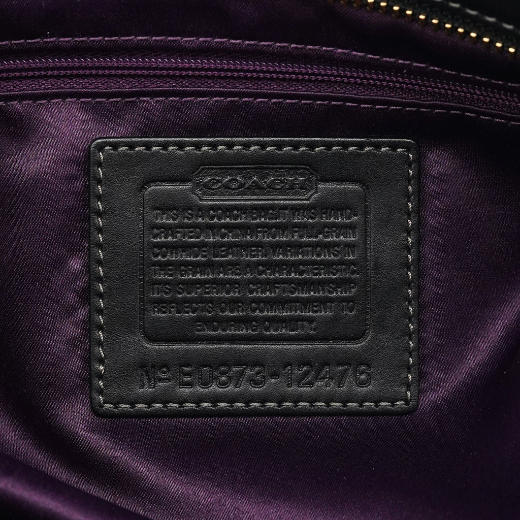 12476 Black Leather Tote Bag