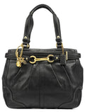 12476 Black Leather Tote Bag