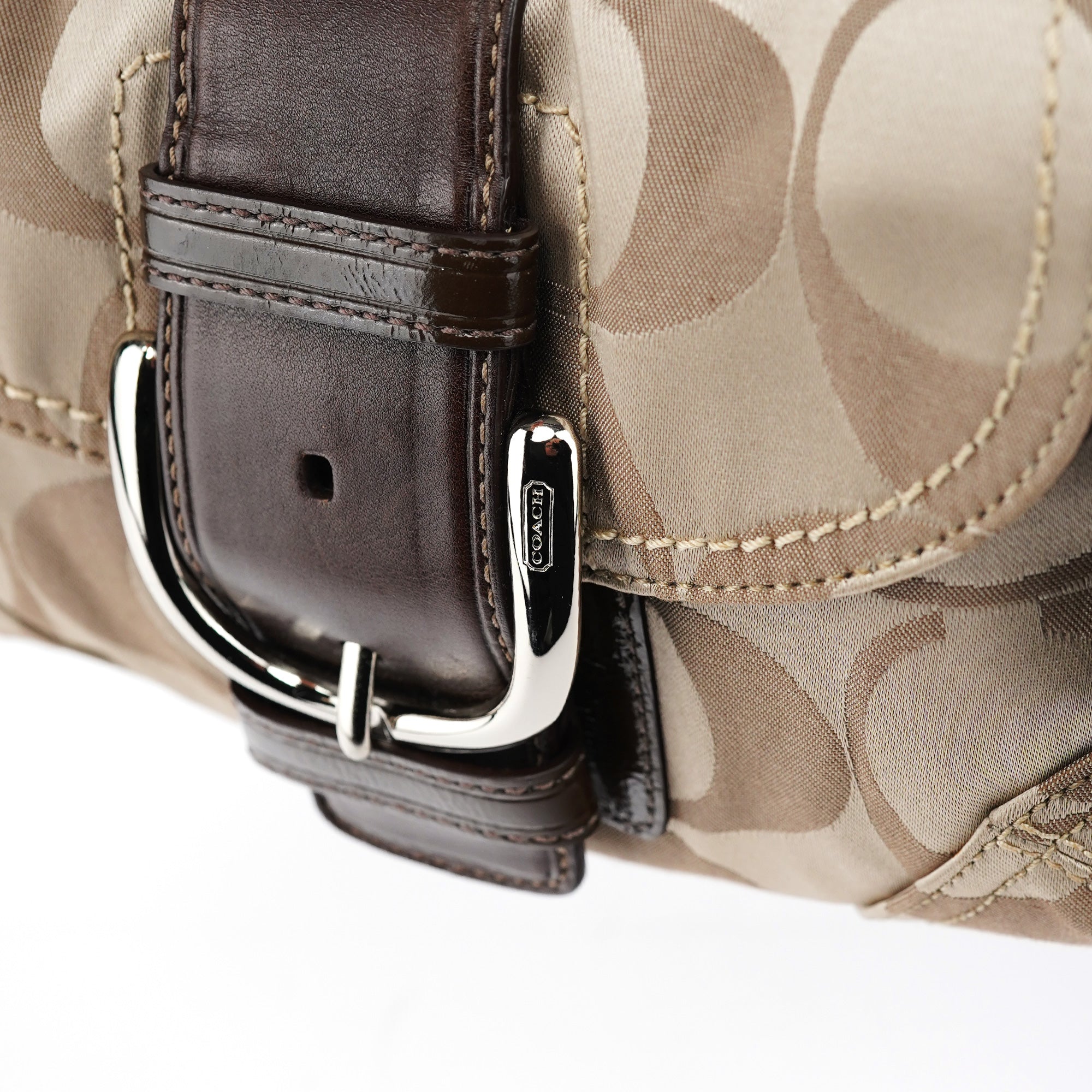 13042 Beige Brown Soho Shoulder Bag