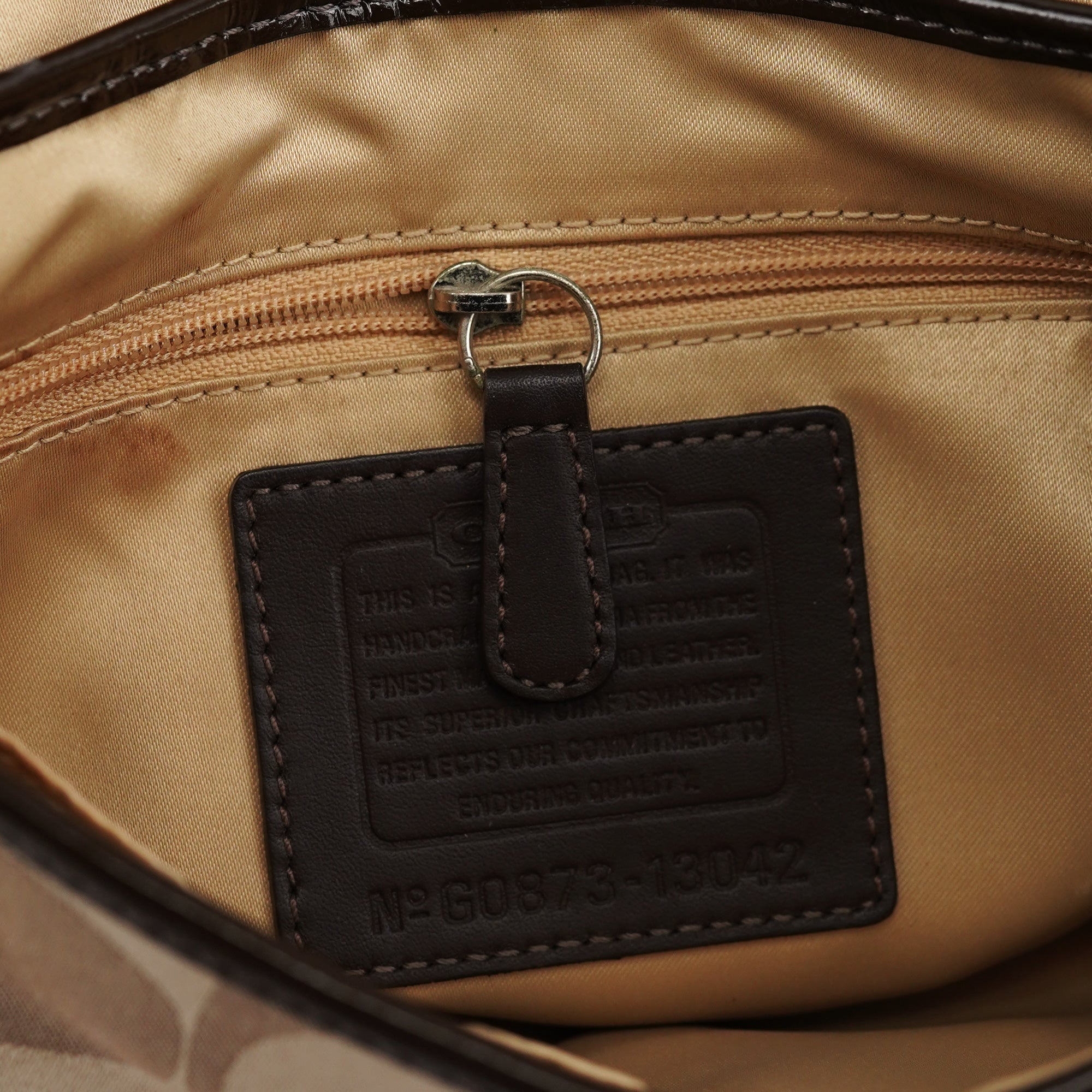 13042 Beige Brown Soho Shoulder Bag