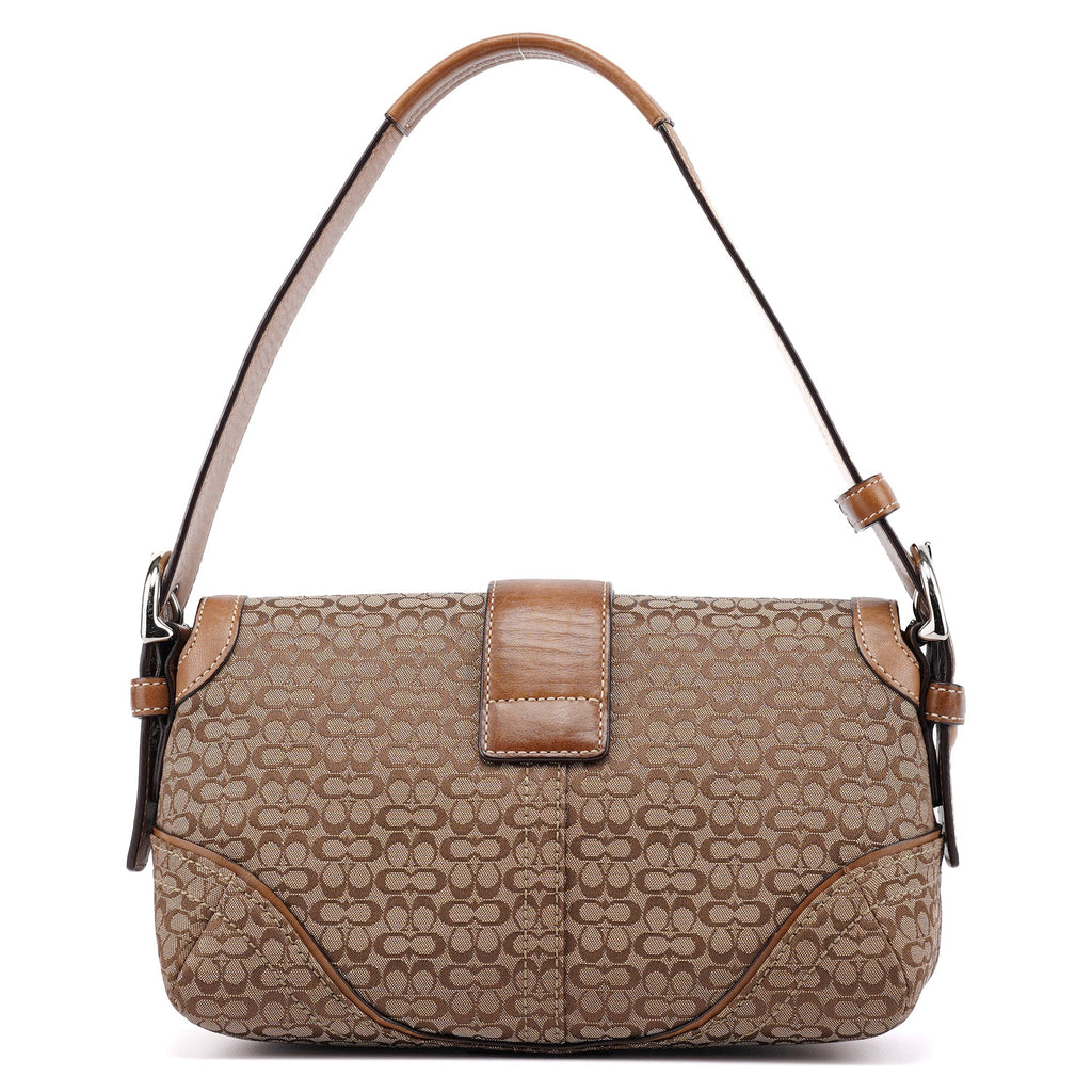 1444 Beige Signature C Soho Shoulder Bag