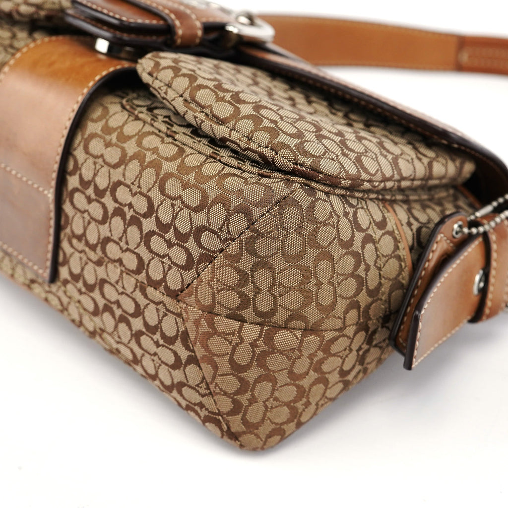 1444 Beige Signature C Soho Shoulder Bag