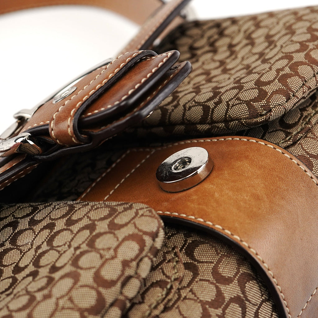 1444 Beige Signature C Soho Shoulder Bag