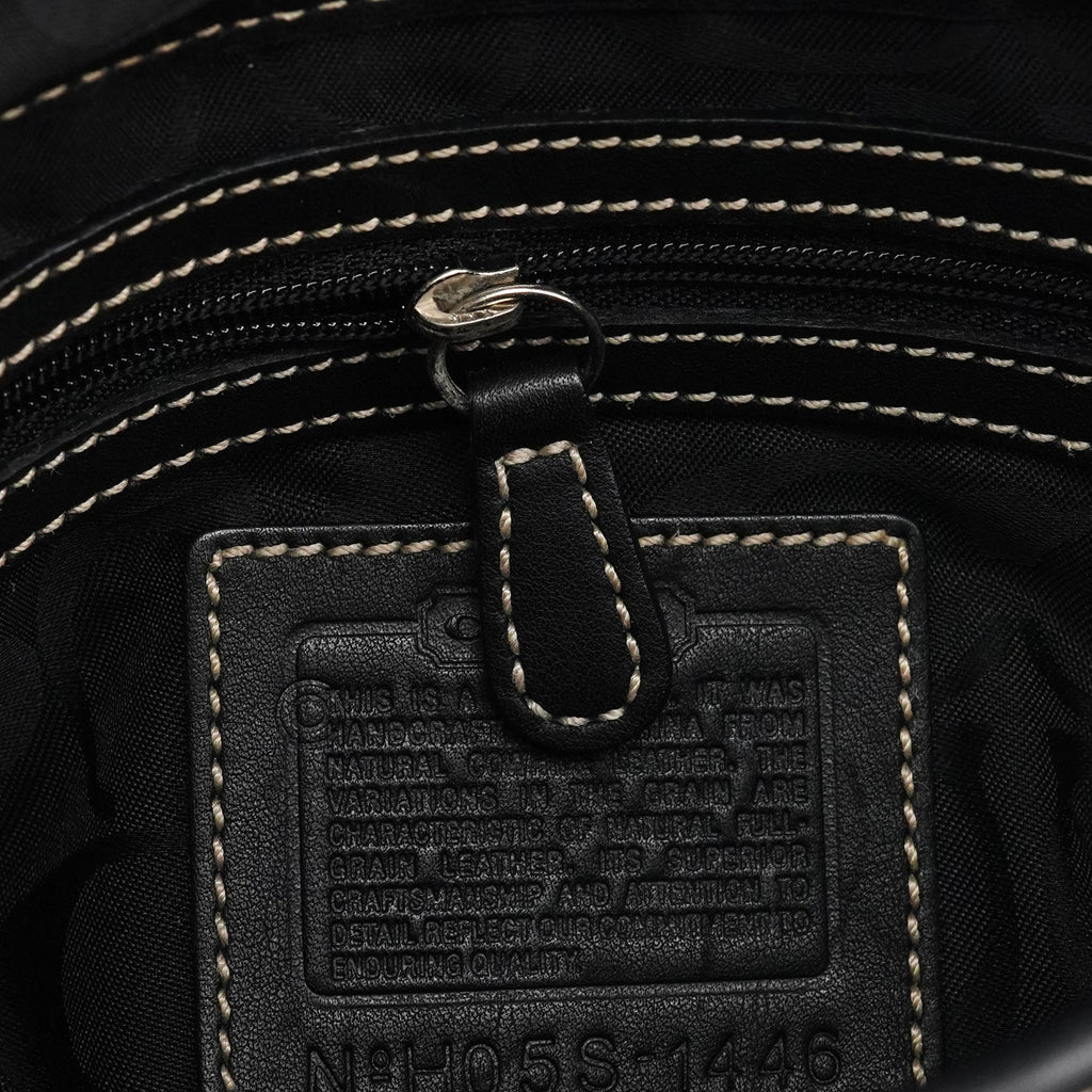 1446 Black Leather Soho Shoulder Bag