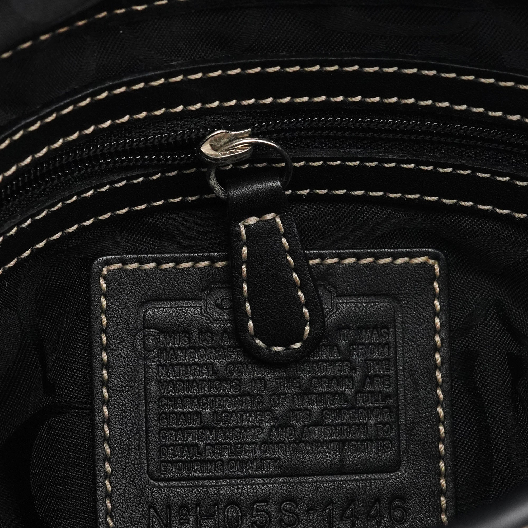 1446 Black Leather Soho Shoulder Bag