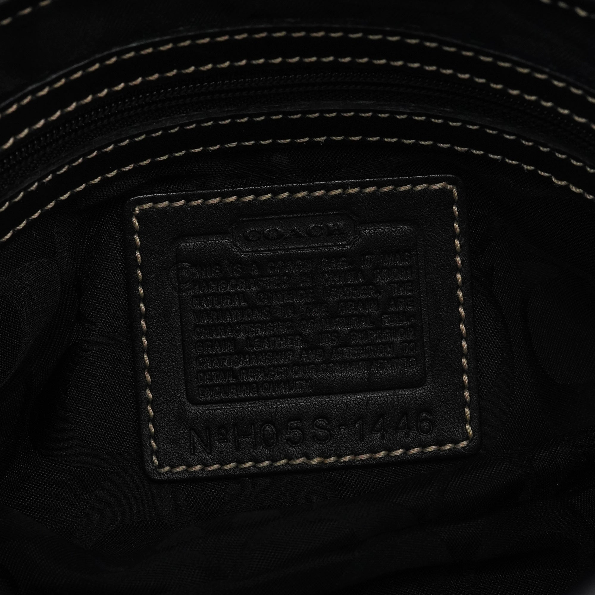 1446 Black Leather Soho Shoulder Bag