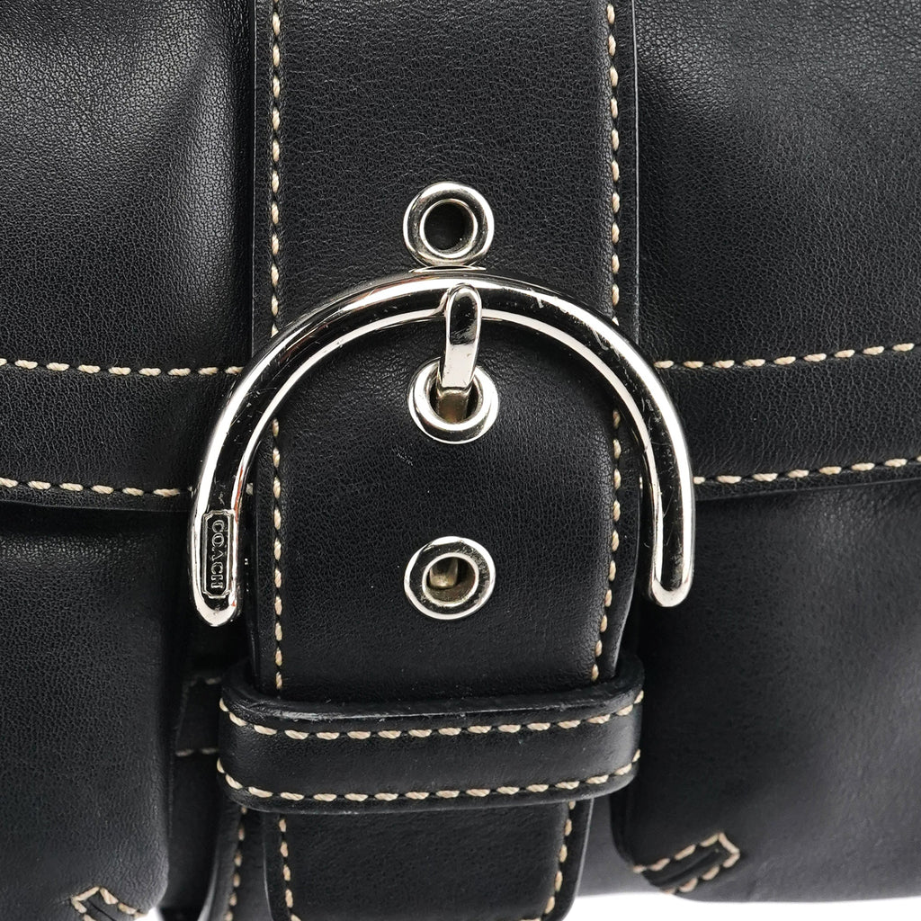 1446 Black Leather Soho Shoulder Bag
